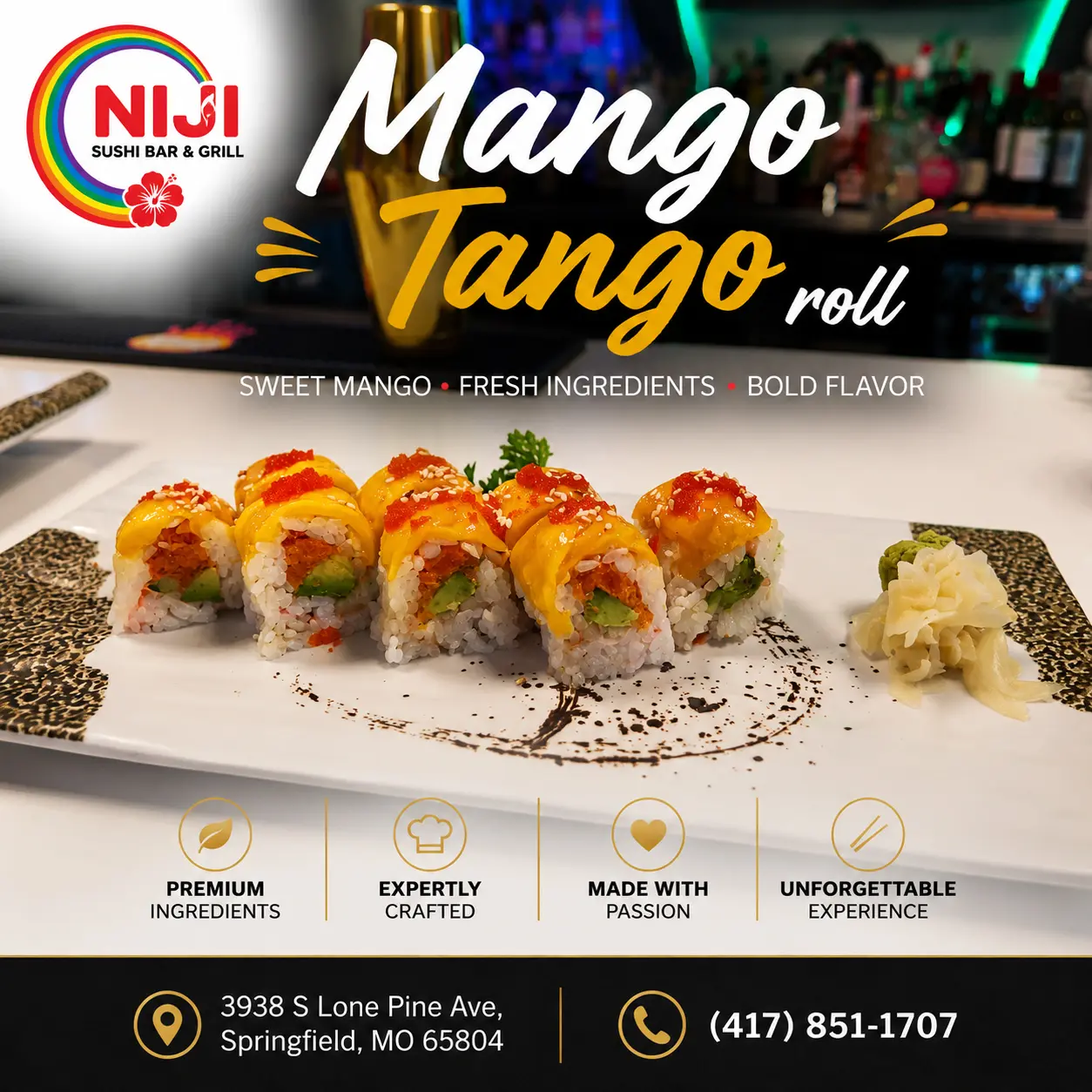 A Springfield Date Night with Sushi, Cocktails and Japanese Flavors