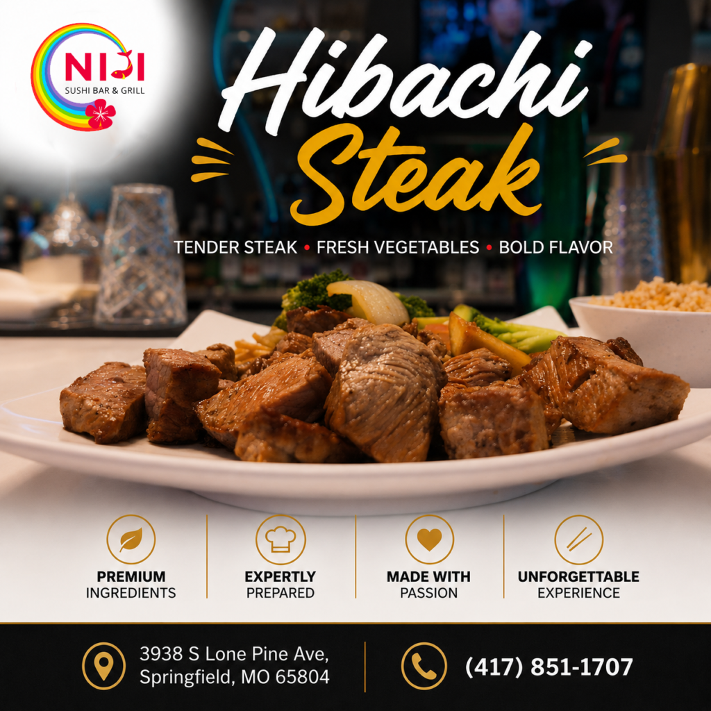 D Hibachi Steak at Niji Sushi Bar & Grill in Springfield, Missouri