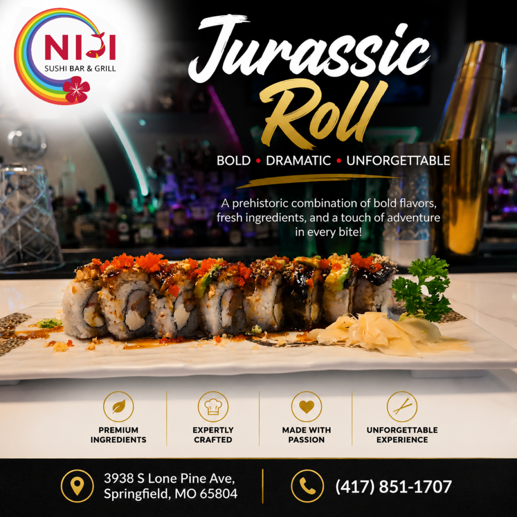 Jurassic Park Roll at Niji Sushi Bar & Grill in Springfield, Missouri